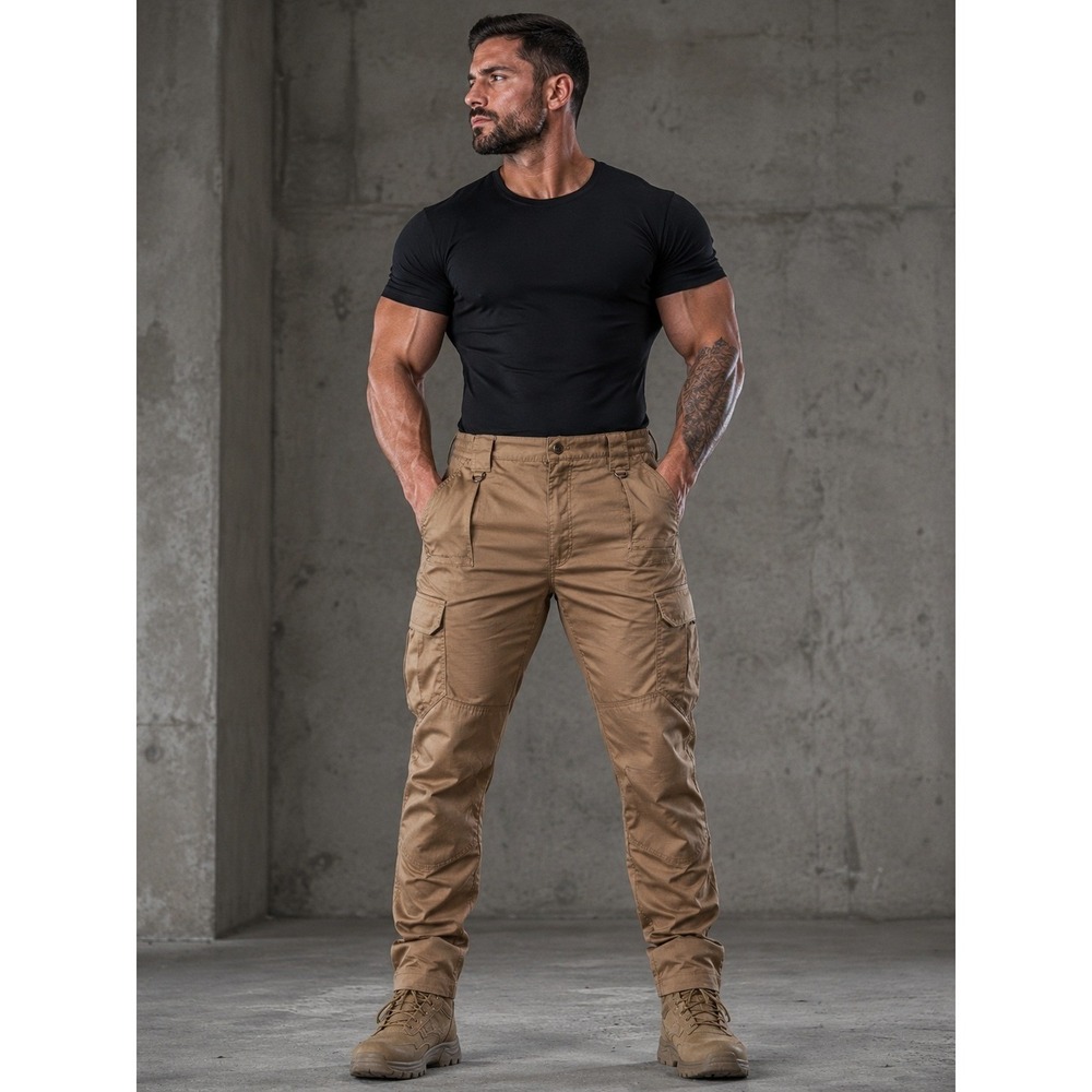 CQR Tactical Pants Mens 40x30 Brown Excellent Ripstop Cargo Work Trouser Stealth